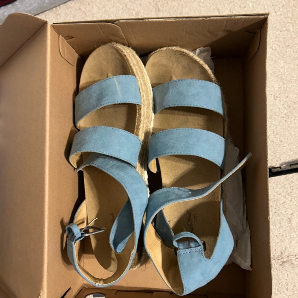 Blue Strappy Sandals